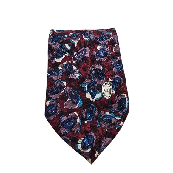 Christian Dior Men's Floral Patterned Silk Tie - OS - Picture 1 of 4